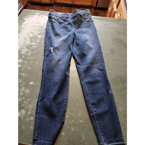 Spanx distressed raw hem skinny legging jeans sz small - Picture 5 of 6